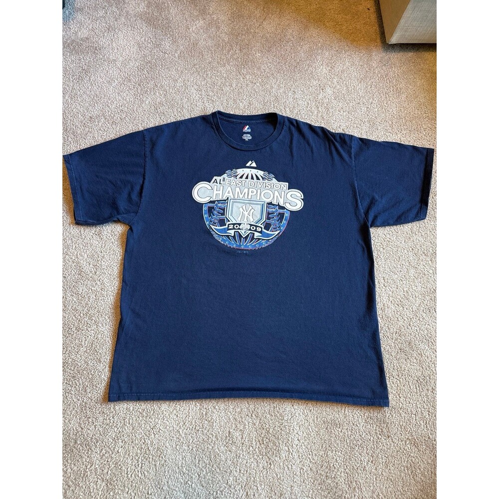 2009 New York Yankees East Division Champions Men’s Majestic Tee Size 2XL